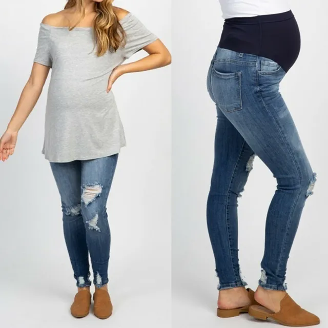 Fashion Maternity Jeans Trousers Pregnancy Pants For Pregnant Women Belly Jeans