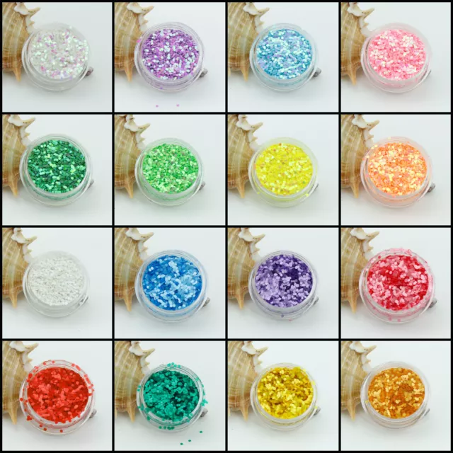 Chunky Hexagon Glitter Face Body Eye Nail Art Tattoo Festival Dance Cosmetic