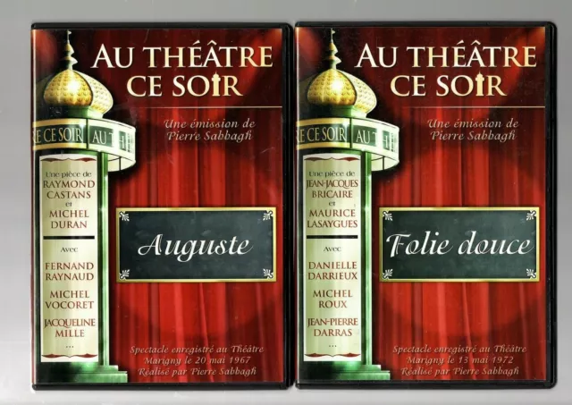 lot 2 DVD :  AU THEATRE CE SOIR :Auguste , Folie douce .