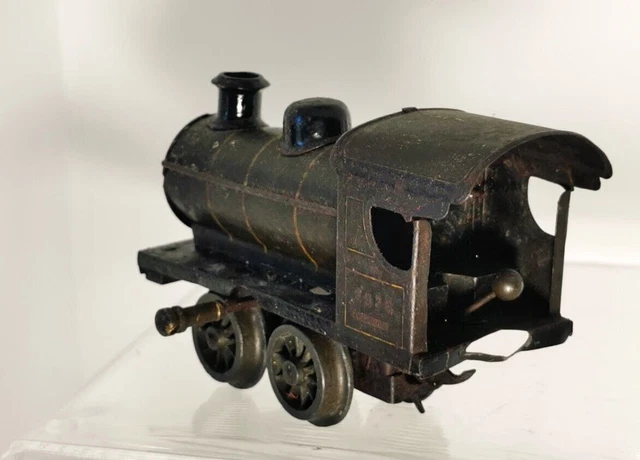 Ancienne Locomotive Mécanique J DE P échelle O – Jouet Remontée Manuelle