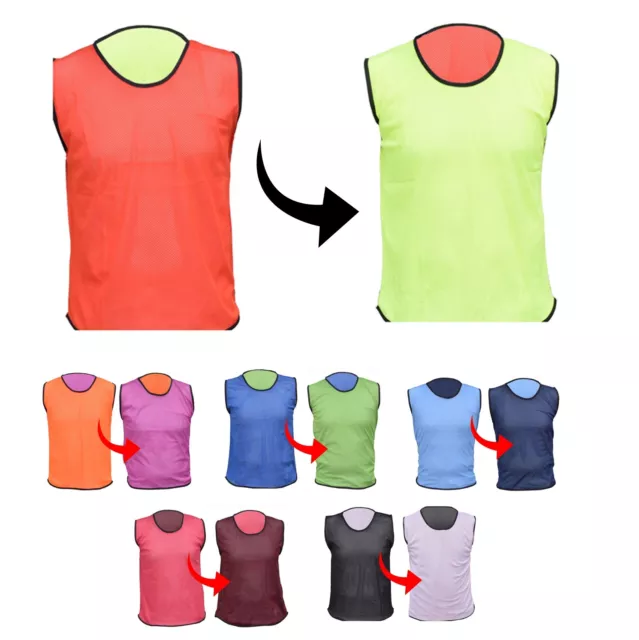 Reversible bibs Mesh Football Training Bibs Football Rugby Cricket ( Pack of 15)