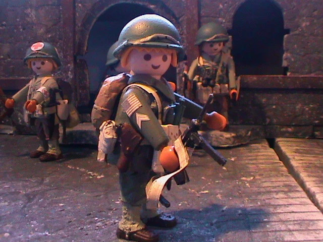 PLAYMOBIL PERSONNALISÉ US INFANTERIE DIVISION (FRANCIA-1945) REF-0218 BIS