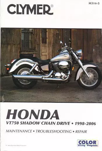 1998-2006 Honda VT750 Shadow Repair Service Workshop Shop Manual Book M3143