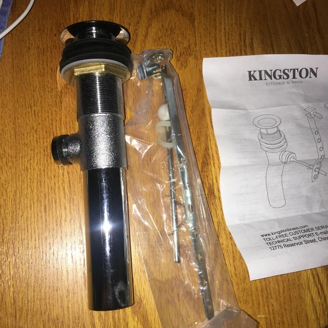 KINGSTON BRASS KB1007 silver Bathroom Sink Drain Pop-Up Drain w Overflow 21-3351