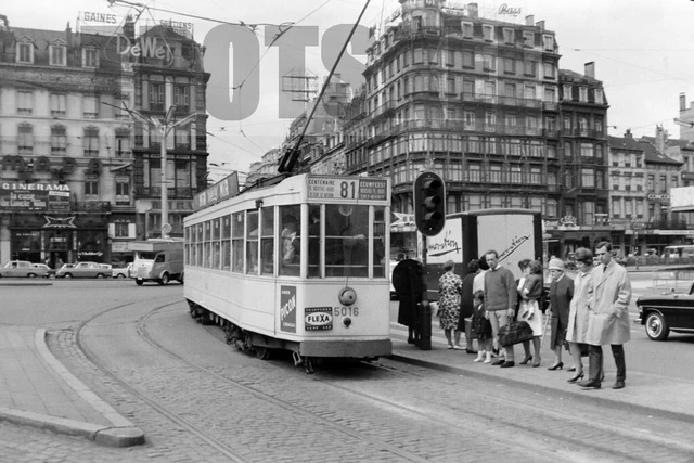 35 MM NÉGATIF BELGIQUE STIB tramway bruxellois tramway 5016 1965 belge