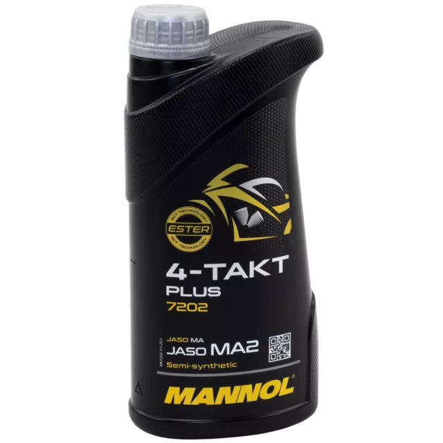 MANNOL Motoröl 4-Takt Plus API SL SAE 10W-40 1 Liter für Aprilia ATU Benelli Rex