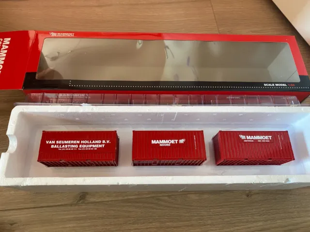 WSI 1:50 Mammoet Container Set Of 3 20ft Containers