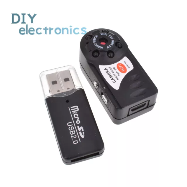 Wireless WIFI Spy Hidden Camera Mini P2P DV Recorder DVR Night Vision Q7 US