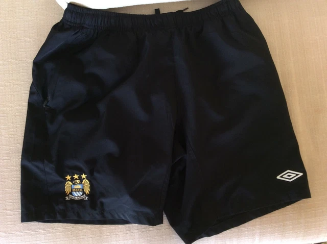 MANCHESTER CITY CALCIO Pantaloncini Ufficiali Con Stemma Ricamato