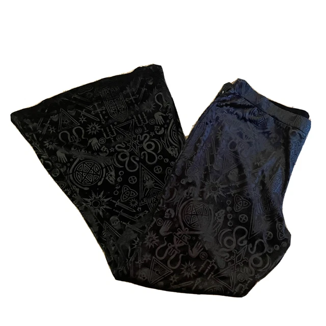 Killstar Plus Size Velvet Bell Bottoms Goth Girl Halloween Sz ?