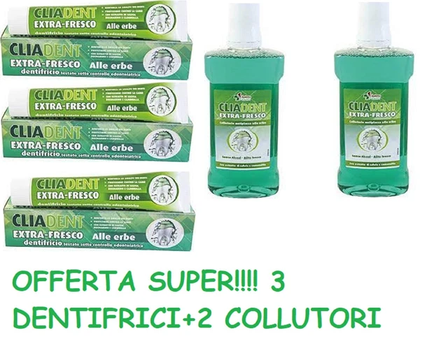 BUDETTA FARMA Cliadent -  extra-fresco alle erbe 3 dentifrici + 2 collutori