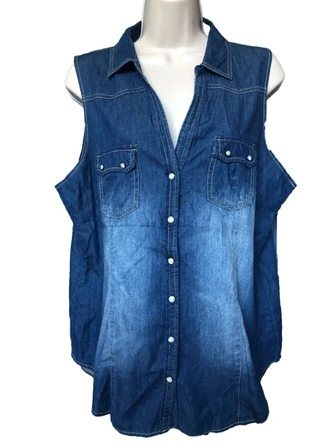 Haut Femme Kule 100% Coton Bleu - Manches Courtes, Col Rond Boutonné - Taille XS