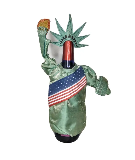 Statue of Liberty Wine Bottle Cover Bag Patriotic 4th of July Kitchen Home Decor