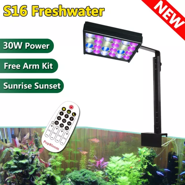 PopBloom LED Aquarium Lighting Freshwater Fish Tank Lights Aquarium Plant Light