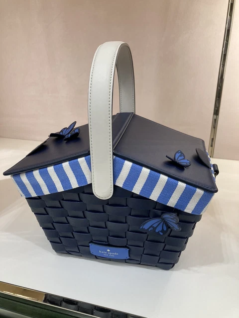 NWT FACTORY SEALED Kate Spade Novelty Butterfly Flutter Fly Picnic Basket Bag