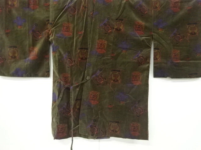 6556524: Japanese Kimono / Antique Dochugi / Taisho Roman Style / Flag
