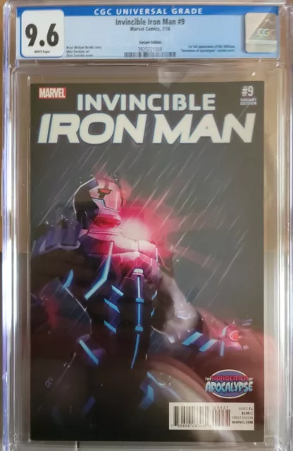 INVINCIBLE IRON MAN #9-1st Full RIRI WILLIAMS/IRONHEART- TORCOTTE VAR CGC 9.6 WP