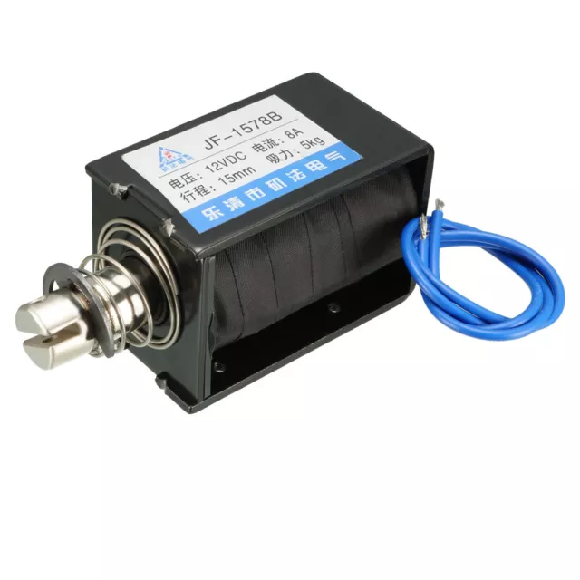 DC 12V 8A 5KG 15mm Pull Push Type Frame Linear Motion Solenoid Electromagnet