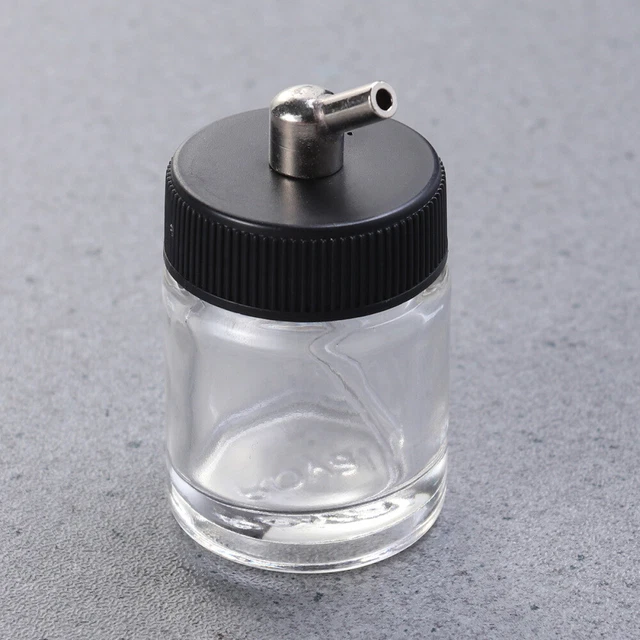 1 pieza botellas de aerógrafo de vidrio transparente botellas de aerógrafo botellas de vidrio