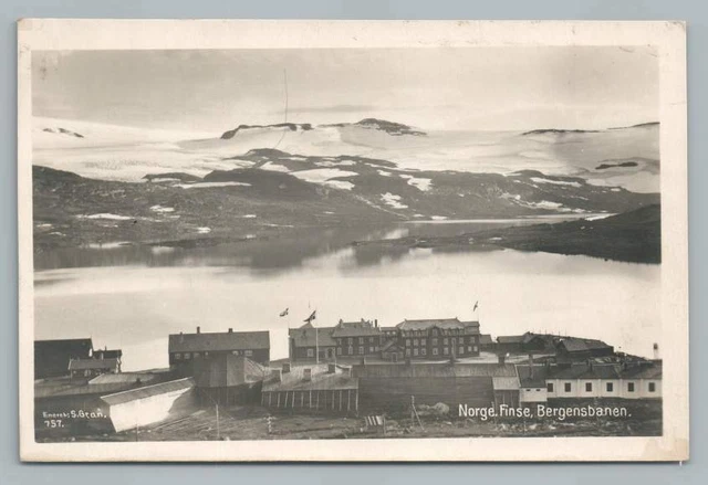 Bergensbanen FINSE Vestland Norway RPPC Antique Real Photo Postcard 1920s