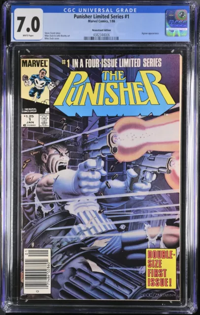 PUNISHER LIMITED SERIES #1 1986 Marvel CGC 7.0 WP Newsstand JIGSAW MIKE ZEck