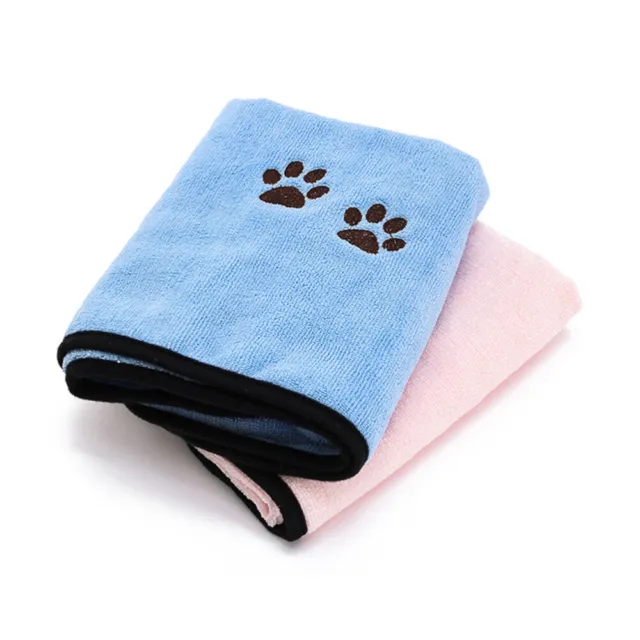 Toalla de baño para mascotas perros suministros de baño de súper absorción 50x90 cm (azul)