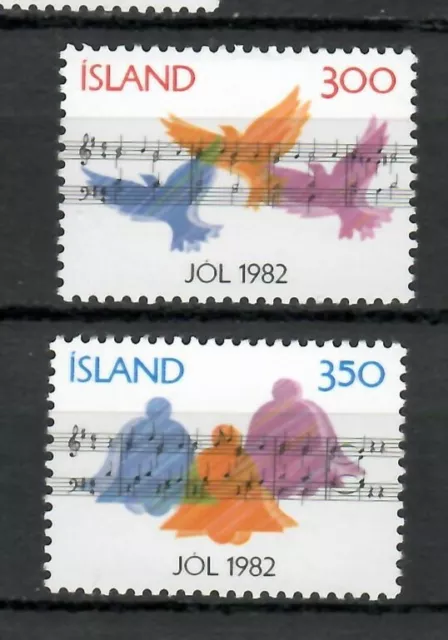 s34023 ISLAND ICELAND ISLANDA MNH 1982 Christmas 2v