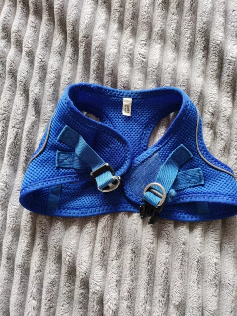 Pets At Home Blue Dog Puppy Harness Size XS Extra Small Soft Comfy mesh