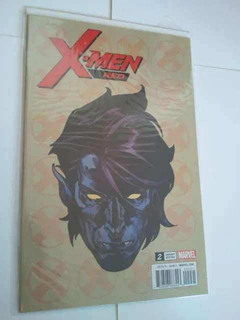 X-Men Red 2 NM Legacy Charest Headshot Variant Cover Marvel Nightcrawler Jean G