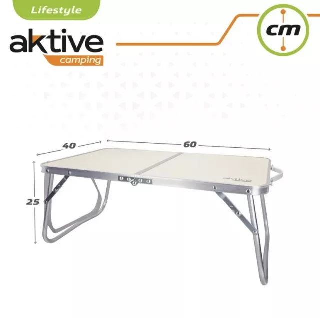 Mesa Plegable estructura aluminio antivuelco,camping,jardín,viaje