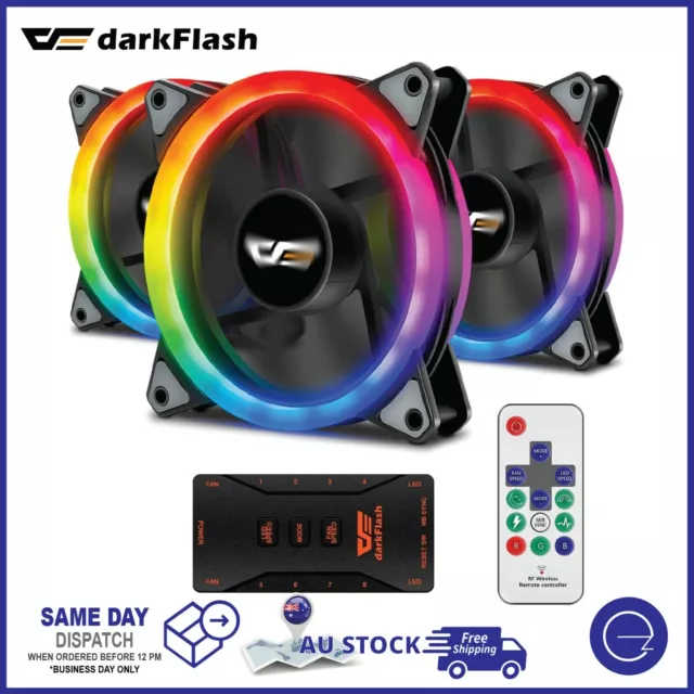 120mm Computer Fan PC Case Fan RGB CPU Air Cooler LED Quiet Computer Cooling Fan