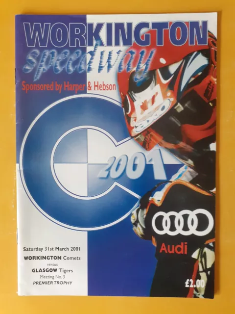 Workington Comets v Glasgow Tigers (PT); Unused Programme; Sat 31st March 2001