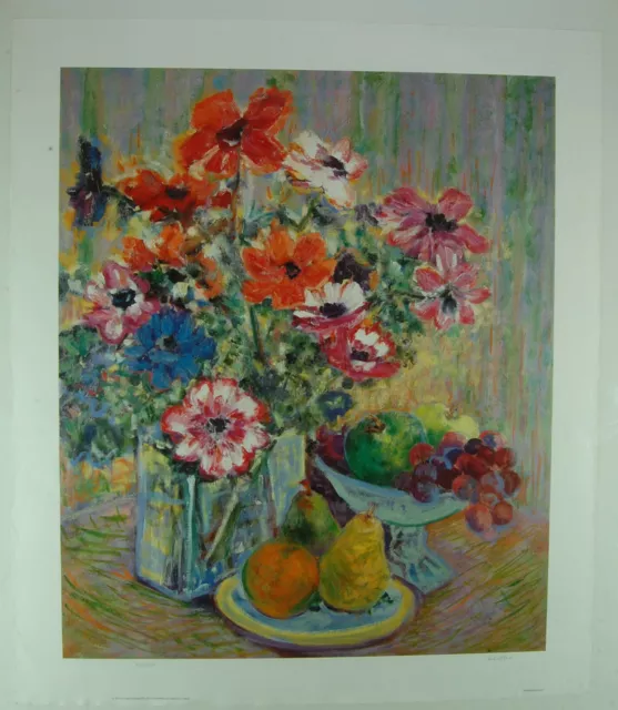 Limited Edition Print Signed Clifford Anemone Bouquet