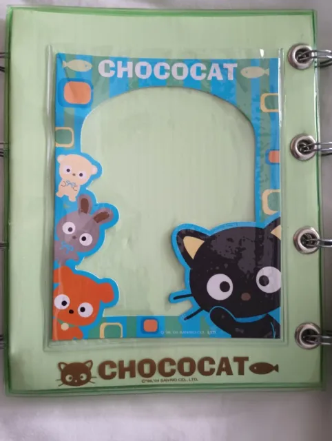 Vintage Sanrio 2004  ChocoCat Photo Binder Lime Green 6 Slot Rare!