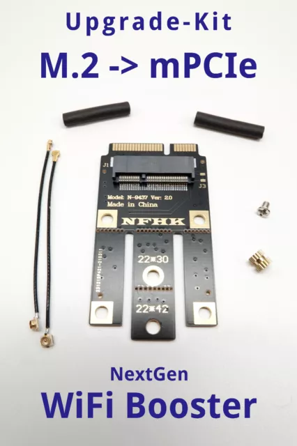 Mini PCI-E/mPCIe Adapter für M.2/NGFF WiFi WLAN Bluetooth Karte