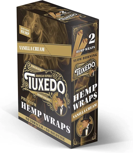 Tuxedo Rolling Wrap-Vanilla Cream-Slow Burning (Pack Of 25)