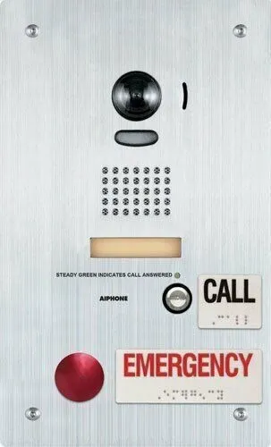 New Aiphone IS-DVF-2RA S. Steel Flush Mount Video with Std & Emergency Buttons
