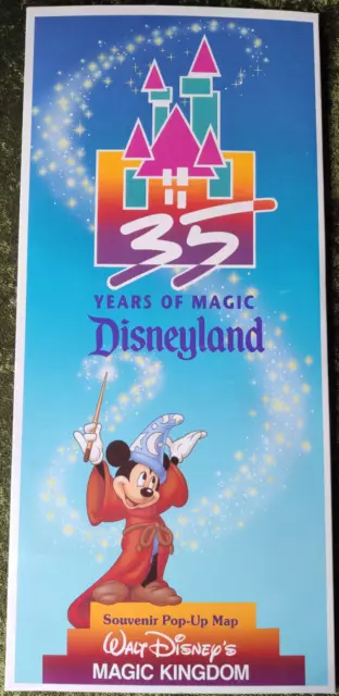 35 Jahre Magie Disneyland Souvenir Pop-up Karte Walt Disneys magisches Königreich