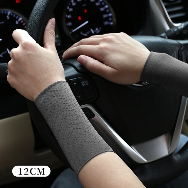 ELASTIC WRISTBAND SUMMER Ice Silk Sport Cycling Wrist Brace (Grey 12cm