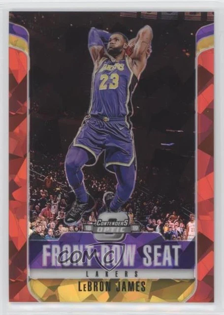 2018 Panini Contenders Optic Front Row Seat Prizms Red Cracked Ice LeBron James