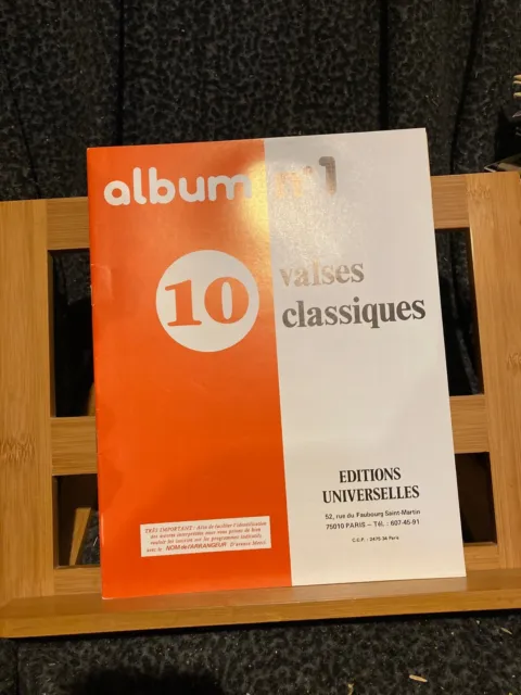 10 valses classiques Album n°1 partition piano accordéon éditions Universelles