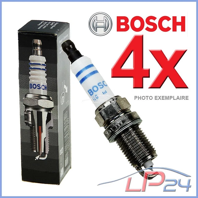 Bougie Allumage Bosch Double Iridium FR6KI332S - Haute Performance - Compatible OPEL, MITSUBISHI