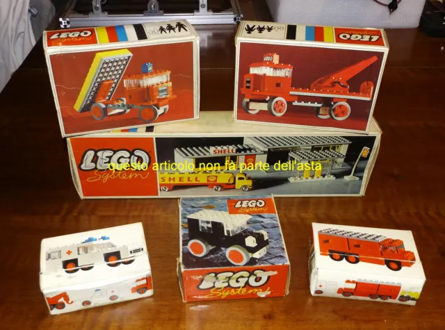 LEGO lotto kit auto e camion vari anni 60 art. 315 331 332 600 602