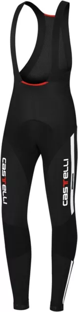 Castelli Sorpasso Rosso Corsa Mens Warm Cycling Bib Tights Size Xl  Good Cond