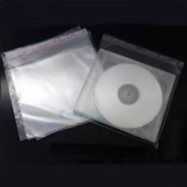 100 Resealable Plastic Wrap Bags for Standard CD Jewel Case 10.4mm NEW HQ AAA 2