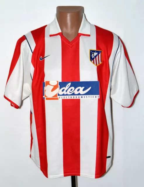 Atletico Madrid 2001/2002 Home Football Shirt Jersey Nike Size L