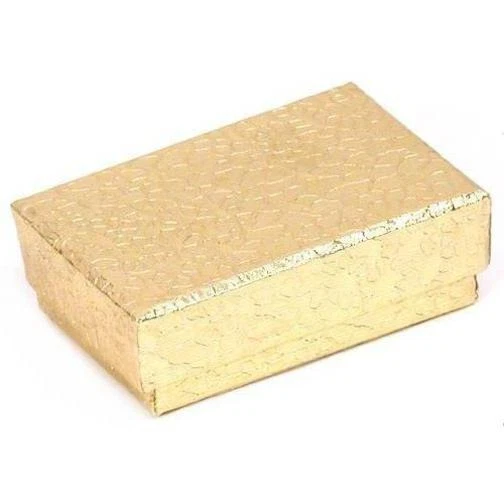 Gold Cotton Filled Jewelry Display Gift Box 1 7/8" x 1 1/4"