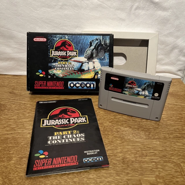 Super Nintendo Snes Jurassic Park 2  Chaos Continues Boxed With Manual Rare