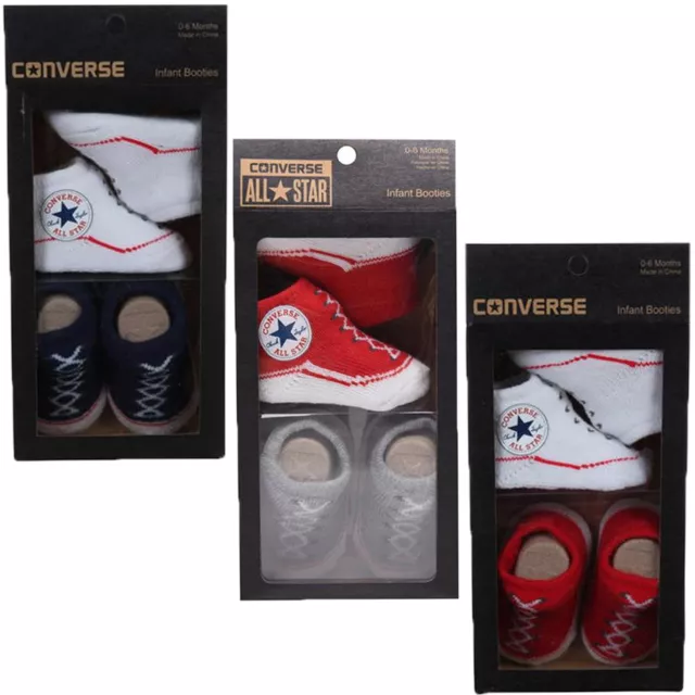 Converse All Star Chucks Baby Socken Schühchen 0-6 Monate Geschenkset Doppelpack 2