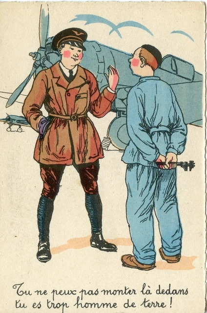 Cpa / Postcard / Humor / Satire / Fantasy Illustrator / Earth Man .....